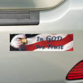 In God vertrouwen wij Bumpersticker (Op auto)