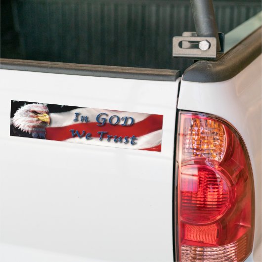 In God vertrouwen wij Bumpersticker (Op Truck)