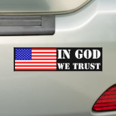 In God vertrouwen wij Bumpersticker (Op auto)
