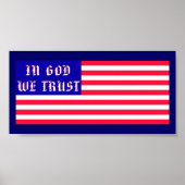 In God vertrouwen wij de Amerikaanse vlag Poster (Voorkant)
