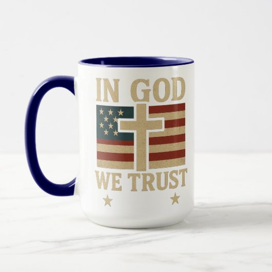 In God vertrouwen wij Mok (Links)