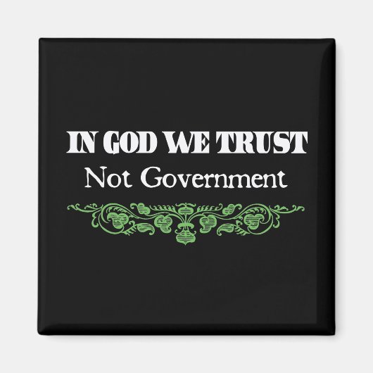 In God vertrouwen wij niet op regering Magneet (Voorkant)