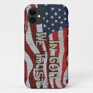 In God vertrouwen wij op de Amerikaanse vlag van R Case-Mate iPhone Case
