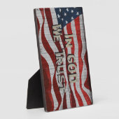 In God vertrouwen wij op de Amerikaanse vlag van R Fotoplaat (Zijkant)