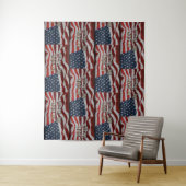 In God vertrouwen wij op de Amerikaanse vlag van R Wandkleed (In situ)