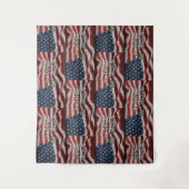 In God vertrouwen wij op de Amerikaanse vlag van R Wandkleed (Voorkant)