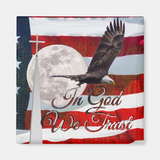 In God vertrouwen wij op Square Magnet (Voorkant)