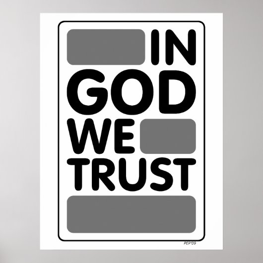 In God vertrouwen wij Poster (Voorkant)