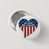 In God vertrouwen wij Ronde Button 3,2 Cm (Voorkant /achterkant)