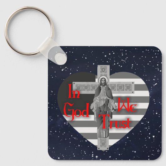 In God vertrouwen wij Sleutelhanger (Voorkant)