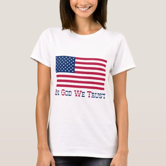 In God vertrouwen wij T-shirt (Voorkant)