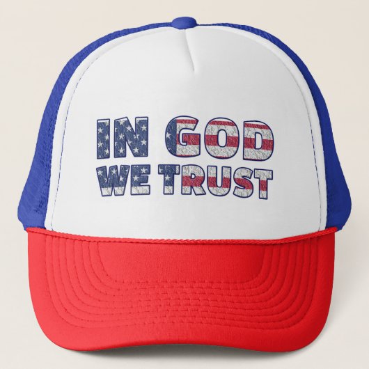 In God vertrouwen wij Trucker Pet (Voorkant)