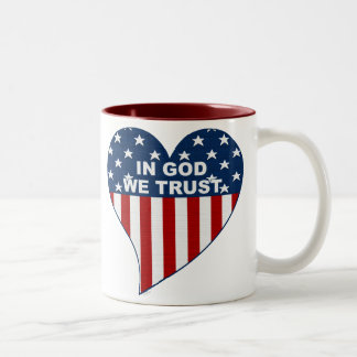 In God vertrouwen wij Tweekleurige Koffiemok