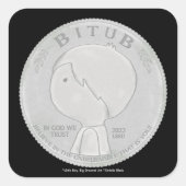 In God vertrouwen wij Vierkante Sticker (Voorkant)