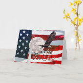 In God vertrouwen wij Wenskaart Kaart (Gele Bloem)