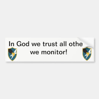 In God We Trust, Alle Anderen Monitoren We Bumpersticker