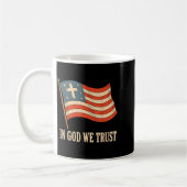 In God We Trust American Flag Cross Faith 4th Of J Koffiemok (Links)