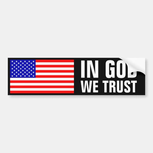 In God We Trust Bumpersticker (Voorkant)