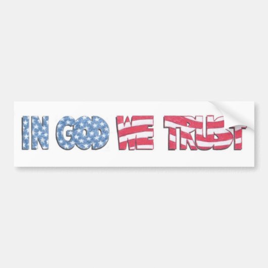 In God We Trust Bumpersticker (Voorkant)