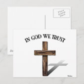 In God We Trust met robuuste kruis Briefkaart (Voorkant / Achterkant)