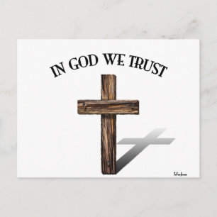 In God We Trust met robuuste kruis Briefkaart