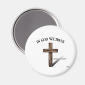 In God We Trust met robuuste kruis Magneet (Voorkant / Achterkant)