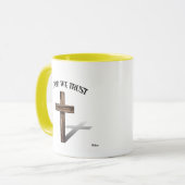 In God We Trust met robuuste kruis Mok (Voorkant links)