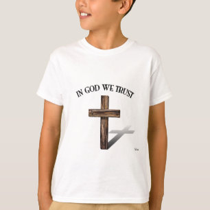 In God We Trust met robuuste kruis T-shirt