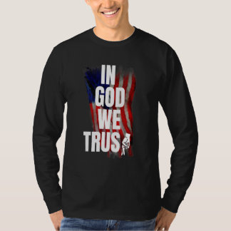 IN GOD WE TRUST NIET TEXAS SCHOOL VLAG RELIGIEUZE T-SHIRT