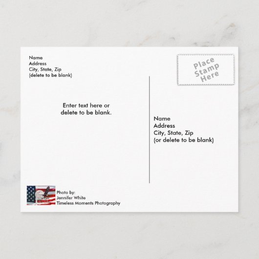 In God we Trust Post Kaart (Achterkant)