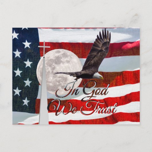 In God we Trust Post Kaart (Voorkant)
