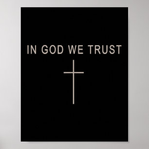 In God We Trust Schattig Christelijk Minimalistisc Poster