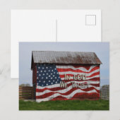 In God We Trust Schuur Briefkaart (Voorkant / Achterkant)