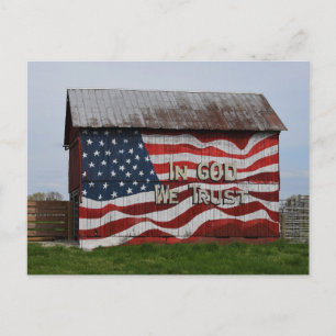 In God We Trust Schuur Briefkaart