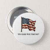 In God We Trust USA Patriottisch Ronde Button 7,6 Cm (Voorkant /achterkant)