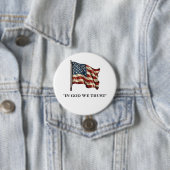 In God We Trust USA Patriottisch Ronde Button 7,6 Cm (In situ)