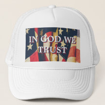 In God We Trust USA Vlag Wit