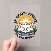 In Gods Geest staan wij op – geloof en vrijheid Acryl Uitnodigingen (Insitu (Draagbaar))