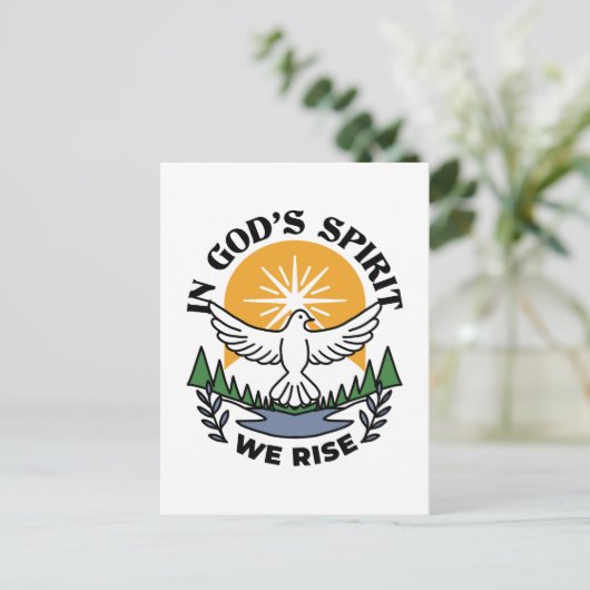 In Gods Geest staan wij op – geloof en vrijheid Briefkaart (Staand voorkant)