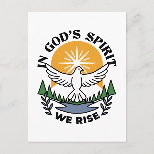 In Gods Geest staan wij op – geloof en vrijheid Briefkaart (Voorkant)