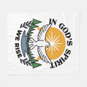 In Gods Geest staan wij op – geloof en vrijheid Fleece Deken (Voorkant (Horizontaal))