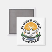 In Gods Geest staan wij op – geloof en vrijheid Magneet (Voorkant / Achterkant)