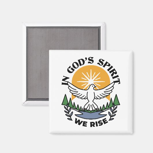 In Gods Geest staan wij op – geloof en vrijheid Magneet (Voorkant / Achterkant)