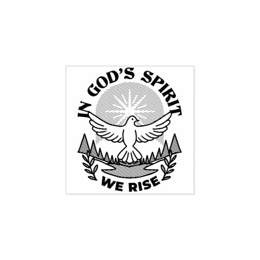 In Gods Geest staan wij op – geloof en vrijheid Rubberstempel (Afrduk)