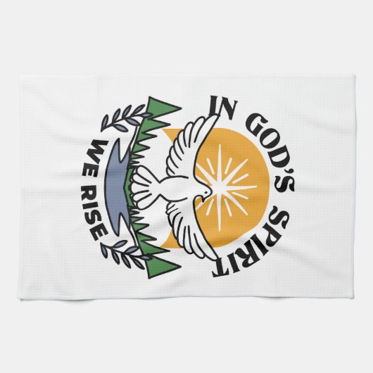 In Gods Geest staan wij op – geloof en vrijheid Theedoek (Horizontaal)