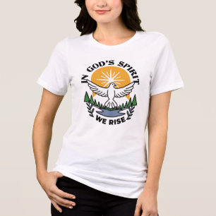 In Gods Geest staan wij op – geloof en vrijheid Tri-Blend Shirt