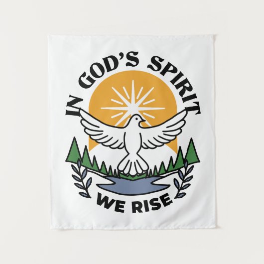 In Gods Geest staan wij op – geloof en vrijheid Wandkleed (Voorkant)