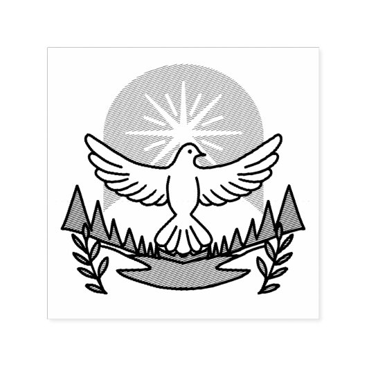 In Gods Geest staan wij op – geloof en vrijheid Zelfinktende Stempel (Design)