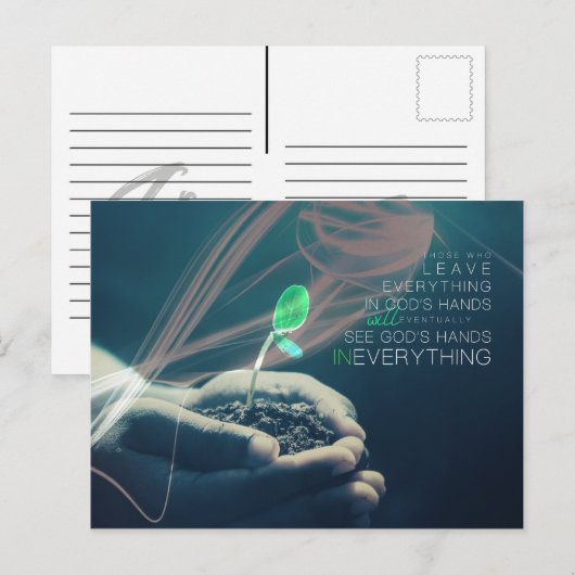 In Gods handen Briefkaart (Voorkant / Achterkant)