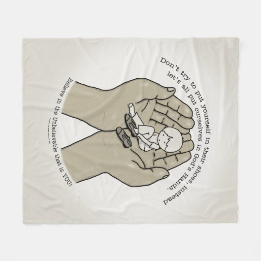 In Gods handen Fleece Deken (Voorkant (Horizontaal))